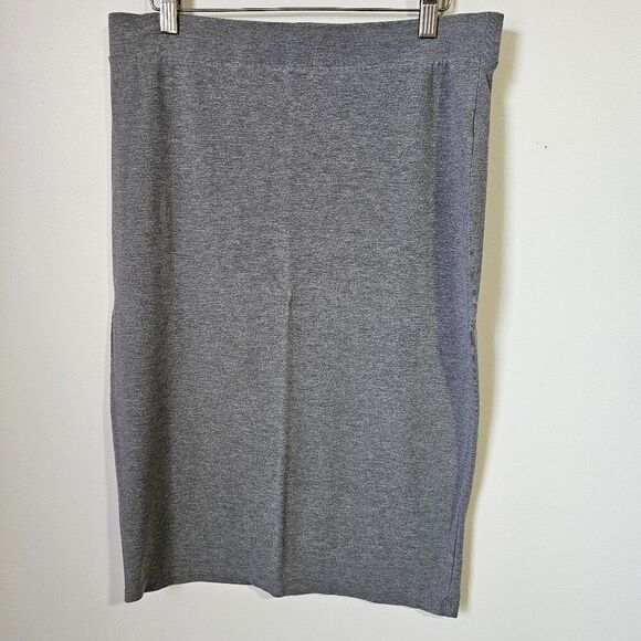 WORN ONCE LIZ CLAIBORNE GREY BELOW KNEE PENCIL SKIRT SIZE L - Picture 1 of 7
